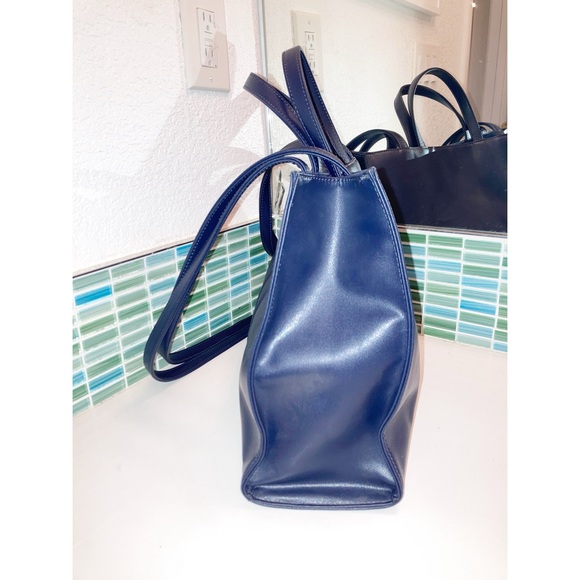 TELFAR MEDIUM Shopping Bag - NAVY 15” x 19” Shopper Tote - Picture 4 of 15